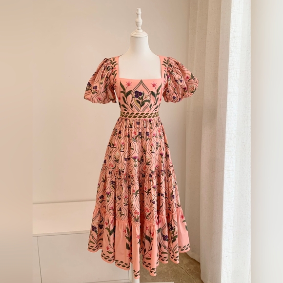 Agua by Agua Bendita Alga Pacifico tiered cotton midi dress - Picture 11 of 14